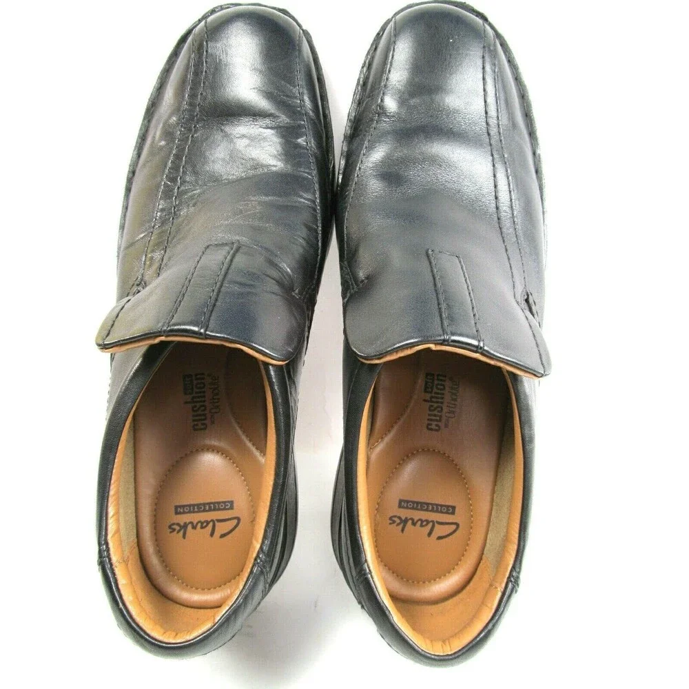 Clarks Bike Toe Leather Loafers Mens Size US 11.5 M